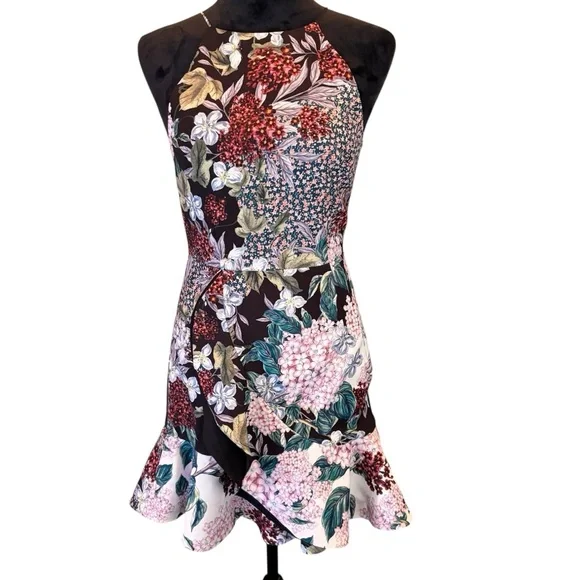 KEEPSAKE The Label Unreal Floral Print Mini Ruffle Dress,Small, Summer Girly - Picture 3 of 16
